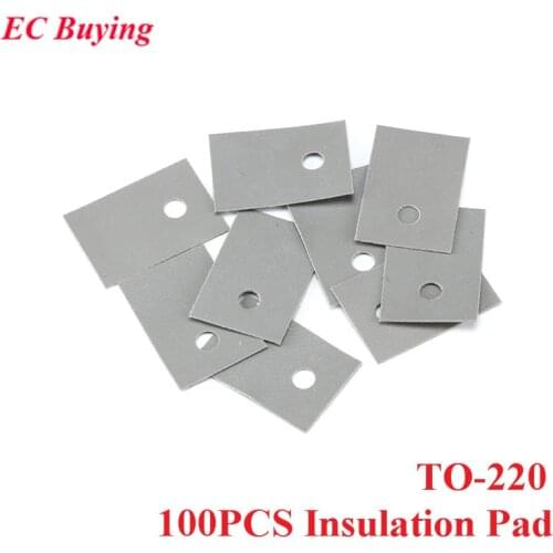 100PCS TO-220 Insulation Pad Silicone Heatsink Shim Transistor Silicone Insulation Film
