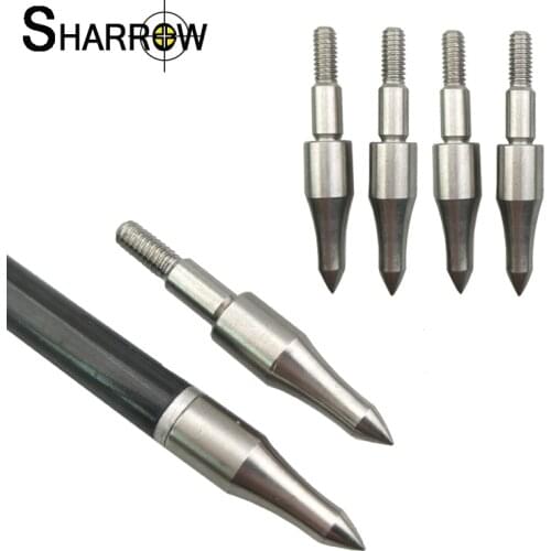 12pcs Archery 125 Grain Broadhead Target Field Points Thread Arrow Heads Screw Insert Arrow Tips for Compound Bow and Crossbow