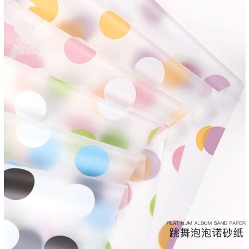 20pcs Dancing Crystal Bubble Waterproof Dream Dot Floral Wrapping Paper Matte Paper Flower Shop Wrapping Paper