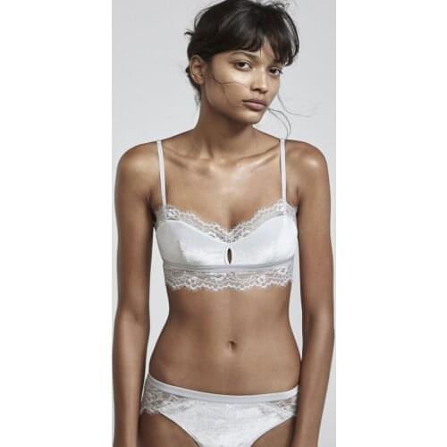 2018 New Fashion Women Velvet Bra Underwear Straps Bralette Panties Soft Trim Bra Sets Wire Free Push Up Bra Set BS102