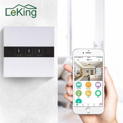 3-Way WIFI Smart Touch Switch Panel APP Remote Control Light Switch Work With Alexa Home Voice Controlled