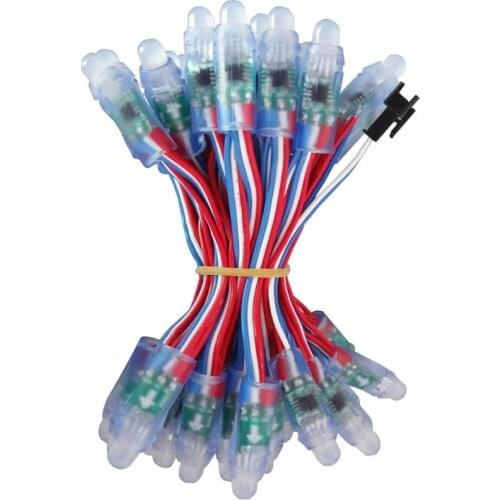 50pcs/lot DC 5V 12mm WS2811 IC LED Module lights IP68 RGB Digital LED pixel modul string lamps for Billboard electronic Screen