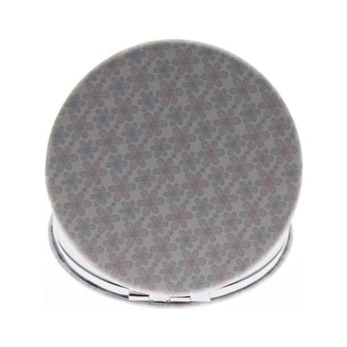 6cm Round Double Sided Stainless Steel Folding Portable Cute Small Travel Vanity Mirror
