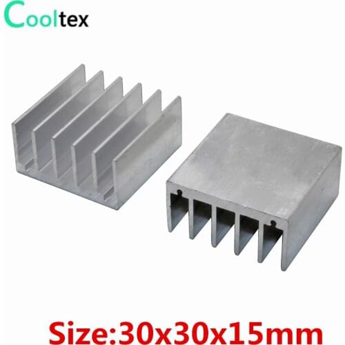 500pcs 30x30x15mm Aluminum HeatSink Heat Sink for Electronics Chip Computer Transistor cooler cooling