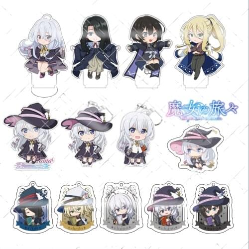 Anime Wandering Witch: The Journey of Elaina Fran Acrylic Stand Figure Model Plate Display Keychain Pendant Desk Decor Cosplay