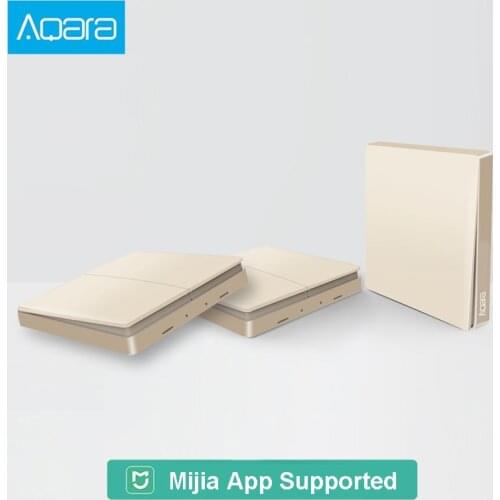 Aqara Smart Light Remote Control Switch Gold Version ZigBee Wireless Key Wall Switch For Mijia APP