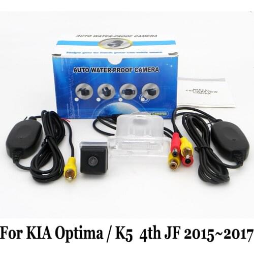 Car Parking Camera For KIA Optima / K5 4th JF 2015 2016 2017 2018 / RCA AUX Wireless / HD Night Vision Parking Rearview Camera