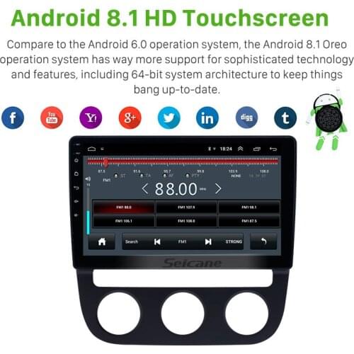 Seicane Android 9.1 Car GPS Multimedia Unit Player Radio For VW Volkswagen Sagitar Auto A/C 2006 2007 2008-2010 2Din Auto Stereo
