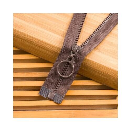 Free shipping 10pcs/lot coffee 60cm 3# resin open-end zipper childrens wear down jacket coat zipper children sleeping bag zippe