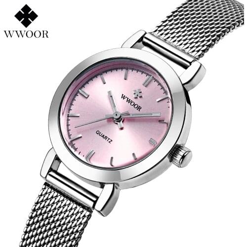 New WWOOR Top brand watch women luxury dress full steel watches fashion casual Ladies quartz watch Female table clock Wristwatch