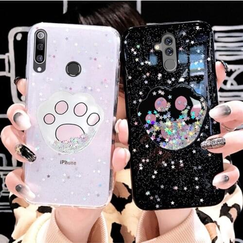 Quicksand Stars Footprint Phone Case For Huawei Mate 20 30 Lite P20 Pro Soft Cover For Huawei Mate 20 10 9 P30