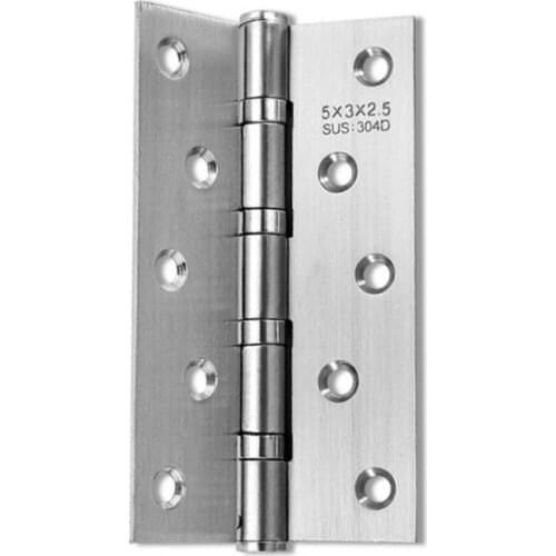 Wood Door 5 inch 2.5/3mm Exquisitely Designed Durable Stainless Steel Free Slot Bearing Thickened Mute Sub-door Hinge