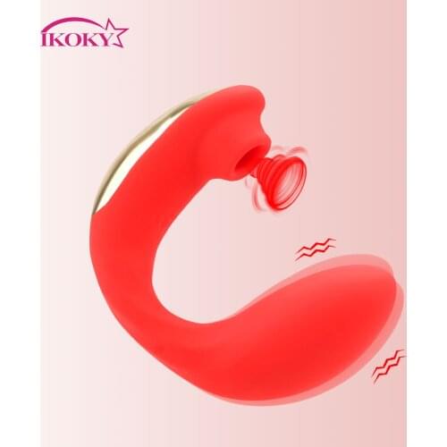 IKOKY Dildo Vagina Sucking Vibrators Sex Toys for Women USB Charging Case Free Bend Clitoris Stimulator Nipple Sucker