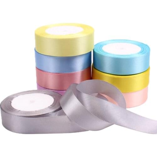 Hot2.5cm25Yards/Roll Grosgrain Satin Ribbons Wedding Christmas Party Wedding Decorative Gift Box Wrapping Belt DIY Crafts ribbon