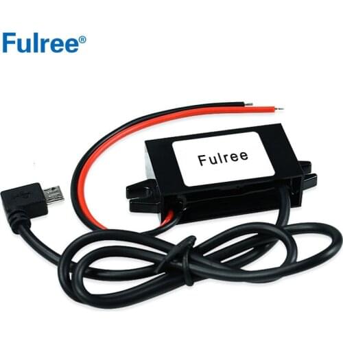MICRO USB 12V 24V to 5V Step Down Converter Car Mobile Phone Android Charger GPS DVR Charging 90 Degree Angle L Shape Connector