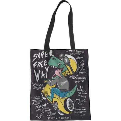 NOISYDESIGNS 2020 Fashion Canvas Shipping Bags Rock Animals 3D Printing Tote Large Capacity Eco Bag Reusable Bolsas De Tela