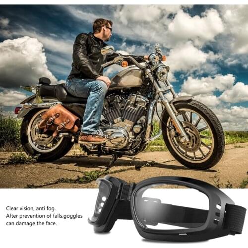 Foldable Vintage Motorcycle Glasses Windproof Goggles Ski Snowboard Glasses Off Road Racing Eyewear Dustproof Goggles