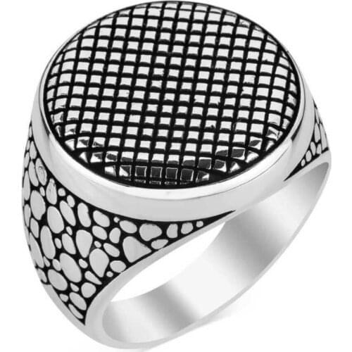 925 Sterling Silver Mens Ring with Braid Patterns Silver Plain Ring for Men Exclusive Ring