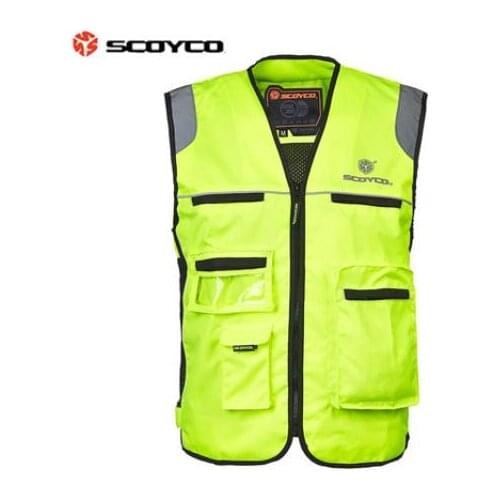 2016 New SCOYCO Motorcycle riding reflective Vest jacket kinght locomotive motorbike safety vest four seasons JK30