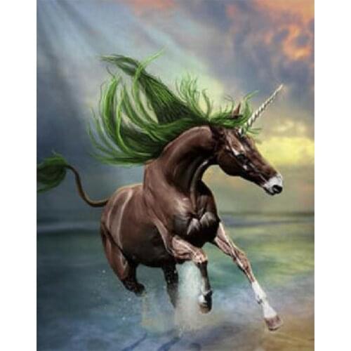 New DIY Diamond embroidery Unicorn horse 5d diamond painting full diamond mosaic puzzle picture of rhinestones cross-stitch P863