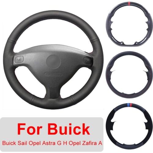 Customized Car Steering Wheel Cover For Buick Sail Opel Astra G H 1998-2007 Opel Zafira A 1999-2005 Leather Protective Wrap