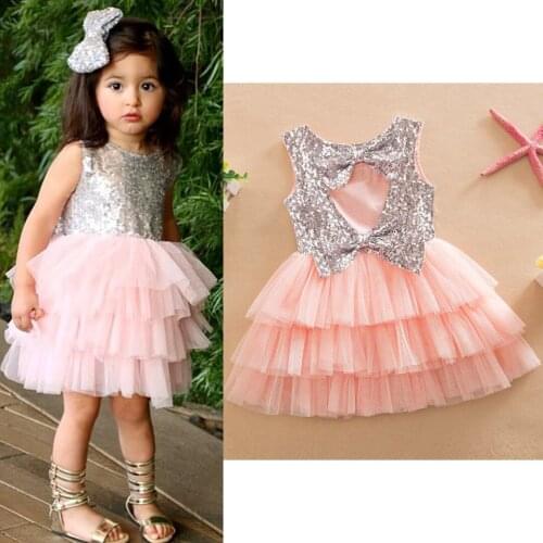 Sequin Girls Princess Dresses Summer Girls Dress Children Party Clothing Kids Tulle Dress Baby Tutu Costume Ball Gown