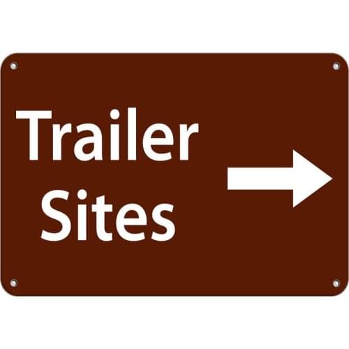 Trailer Sites Right Arrow Activity Park Poster Funny Art Decor Vintage Aluminum Retro Metal Tin Sign Painting Decorative Signs