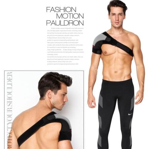 Adjustable Sport Pressure Shoulder Pad Belt Support Shoulder Weightlifting Exercise Training Pauldron Spaulders Protective Gear