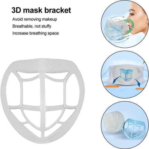 2/4pcs 3d Mouth Mask Support Breathing Assist Help Mask Inner Cushion Bracket Reusable Mask Holder Breathe More Smoothly