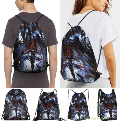 Overlord Deathknight Women Drawstring Sackpack Gym Bags Men Outdoor Travel Backpacks For Training Fitness Swimming Bag