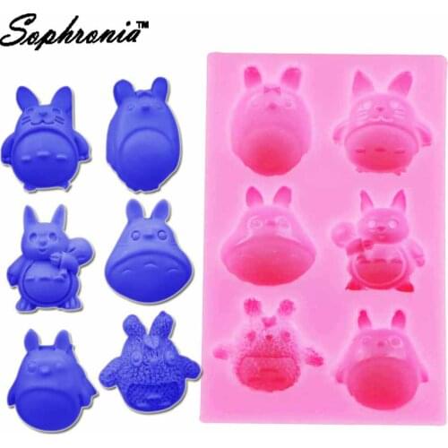 Sophronia Cartoon Animal Totoro cat 3D Silicone Mold for Cake,Cupcake,Candy Jelly Clay Chocolate Mold Decorating Tools m885
