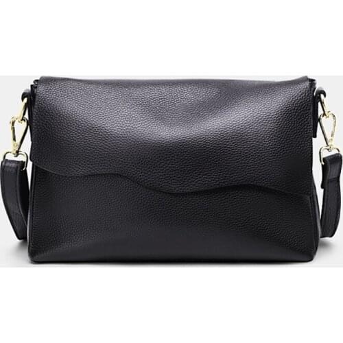 Genuine Leather Womens Shoulder Bags Women Fashion Messenger bag Ladies Cross Body Bag Female Cow Leather Flap Handbags