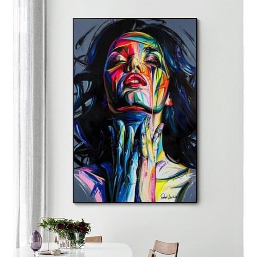 Street Graffiti Wall Art Canvas Prints Abstract Pop Art Girls Watercolor Canvas Paintings On The Wall Pictures For Home Decor