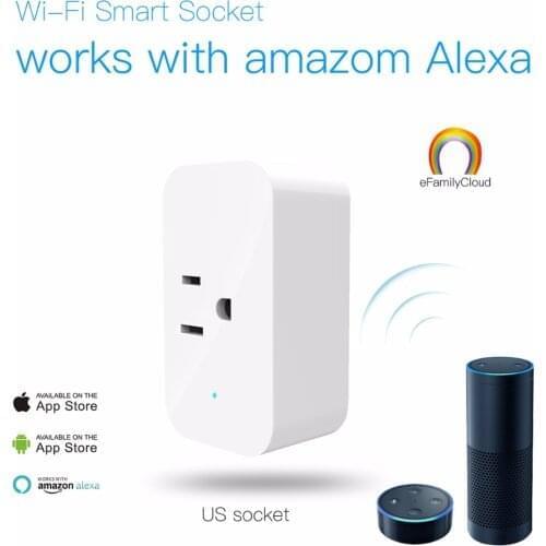 Smart Home 16A+timer US mini smart plug wifi power socket outlet APP Wireless remote control socket for Alexa Home Echo