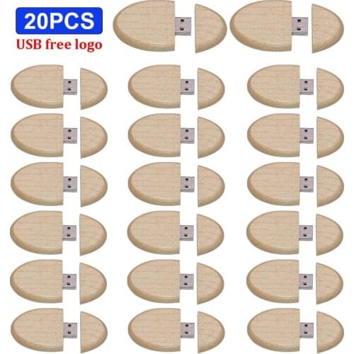 High Speed 20pcs free logo USB 2.0 Flash Drive wooden Pen Drive 16GB 32GB 64GB 128GB Pendrives Waterproof USB Stick Memory Stick