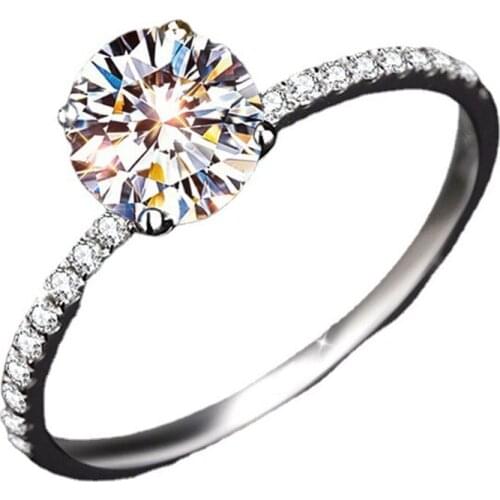 925 Sterling Silver Ring Ladies Exquisite and Elegant Princess Square Diamond Luxury Wedding Engagement Gift Women Jewelry