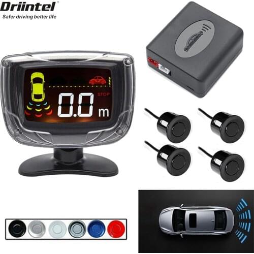 LCD 4 sensores zumbador 22mm Kitde de sensores aparcamiento coche marcha atrás Radar alarma de sonido indicador sistema sonda