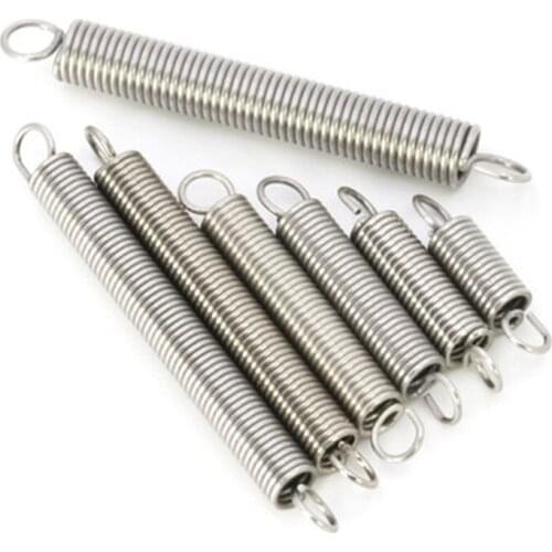1Pcs WD 1.5mm 304 Stainless Steel Small tension springs OD 12mm Stretch pull spring line Linear Length 35mm-100mm
