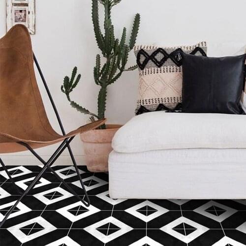 10pcs Bathroom anti-slip floor tile waterproof stickers decorative wall stickers kitchen floor mat wallpaper self-adhesive 10/15