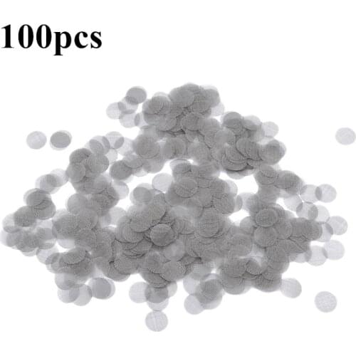 100pcs 16mm Shisha Hookah Chicha Narguile Water Pipe Stainless Steel Smoking Tobacco Metal Filters Smoke Screen Gauze Gadgets