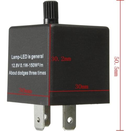 3pins Car Motorcycle LED Flasher Relay 12V Universal Electronic Adjustable Freauency LED Turn Signal Light Blinker Flasher Relay