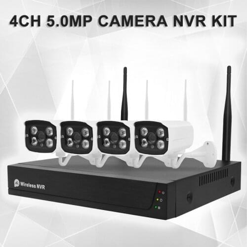 4CH Video Surveillance Camera NVR Kit Tuya IP66 Waterproof 5MP Wireless IP Camera WIFI CCTV Security System Net Video Recorder