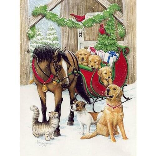 Dpsupr Diamond Painting 5D Full Square/Round Animals Daimond Rhinestone Embroidery Painting Cross Stitch Mosaic Gift KJ105