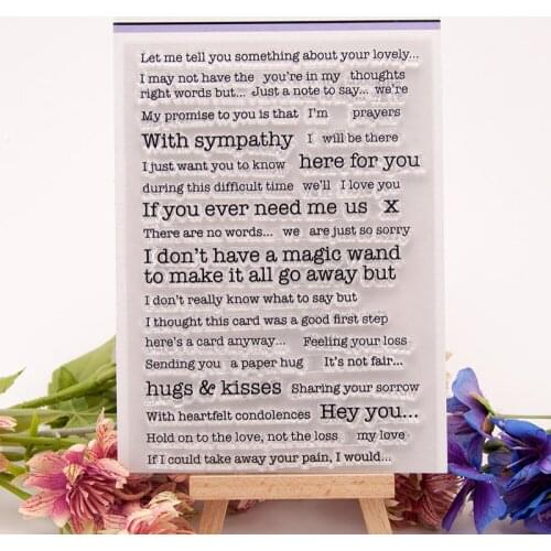 English Sentences 2020 New Scrapbooking Transparent Stamps For Paper Making Birthday Embossing Frame Card Craft Clear Stamp