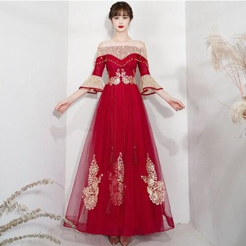 Pregnant Woman Banquet Evening Dress Toast Dress Bride Wedding Dress 2021 Wedding Dress Ladies Birthday Party Prom Dress A069