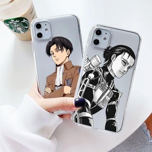 Japan Anime Attack on Titan Case Funda Coque For iPhone 12 Pro 11 11pro Max Mini SE 2020 Xs MAX X XR 7 8 6 6S Plus 5 Clear Cover