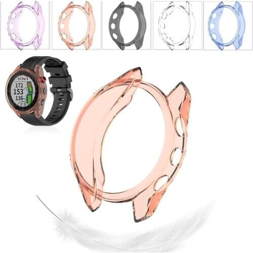 Soft TPU Watch Case Shell Replacement Waterproof Sweatproof Watch Case For Garmin Approach S62 Smart Watch Protectove Cover Case