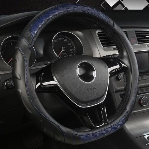 D Shape Car Steering Wheel Cover PU Leather For Nissan Qashqai J11 Nissan X-trail T32 Golf 7 Tiguan 2019 2020 Kia Optima K5 2021