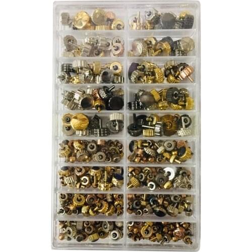 Bulk Watch Crown Watch Head Watch Parts for Wrist Watch Parts E Flat Head Watch Accessories Repairment Tool Kit for Watchmaker