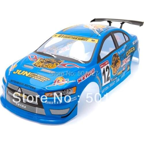 YUKALA rc parts PVC painted body shell for 1/10 R/C Car Shell body 190mm Blue